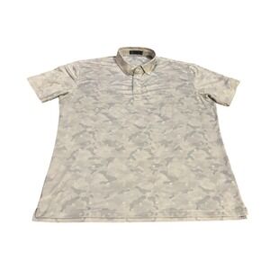 G/FORE Mens Camo Skull Crossbones Performance Golf Polo Shirt Gray XL